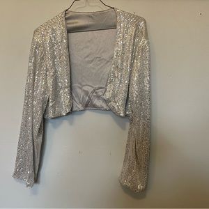 Sequin bolo jacket.